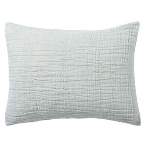 Pottery Barn Cloud Cotton Linen STANDARD Quilted Sham in Chambray